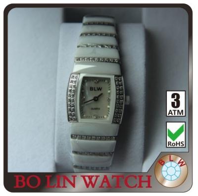 China New Design Diamond Luxury Watch High Quality Unisex Real Ceramic for sale