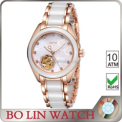 China Fashion Luxury Brand Women's Watch Women's Lady's Watches Lady's Wristwatches Casual Quartz Ceramic Girl Dress Clock Water Resistant for sale