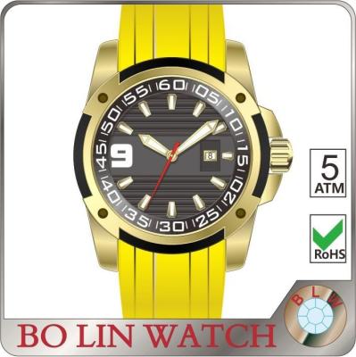 China New Trend Day/Date OEM Stainless Steel China Supplier Rubber Strap Sports Quartz Watches for sale