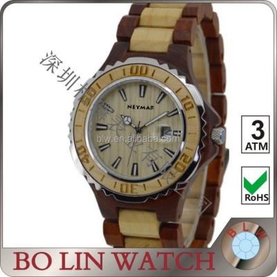 China Automatic Date Techno Sport Watch, Luxury Unisex Imitation Leather Automatic PU Leather Data Wooden Men's Women's Casual Quartz Watch for sale