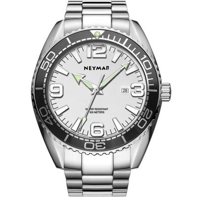 China NEYMAR 300M Ultra Thin Sport Automatic Date Watch with Sapphire Glass Stainless Steel Strap for sale