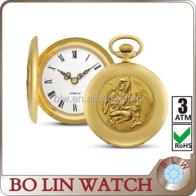 China Antique Vintage Roman Numberals Carved Mechanical Quartz Pocket Watch for sale