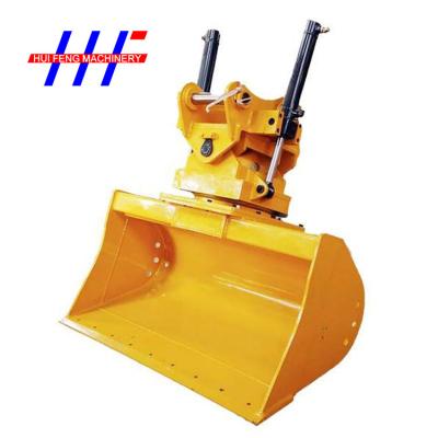 Chine L'acier allié Mini Excavator Tilt Grading Bucket tournent 25mm à vendre