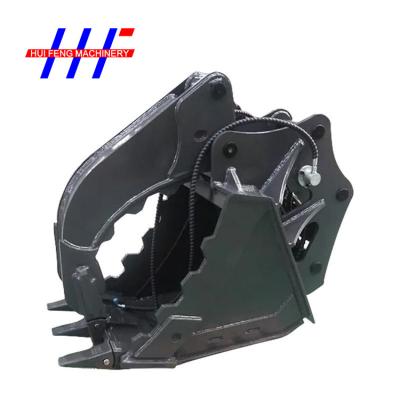 China Flexible 16MN Excavator Ditching Bucket NM400 Hydraulic Thumb Grab for sale