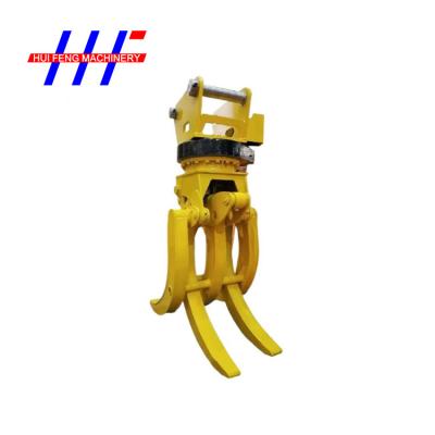 China 7-12 Ton Excavator Rotating Grapple , Wooden Hydraulic Rotating Grapple for sale