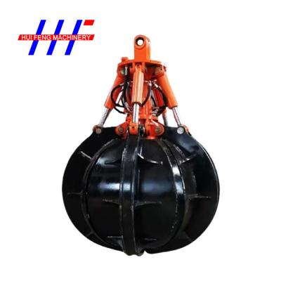 China 70 Ton Discharging Excavator Grapple Hydraulic Grab Bucket Hardox 400 for sale