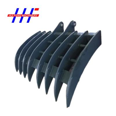 China 8 Ribs Excavator Brush Rake 2000Mm Excavator Root Rake for sale