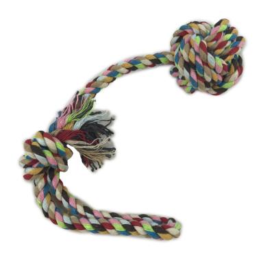 China Viable Dog Toys Dogs And Cats Bite Molar Double Knot Rope Anti Bite Cotton Pet Toys for sale