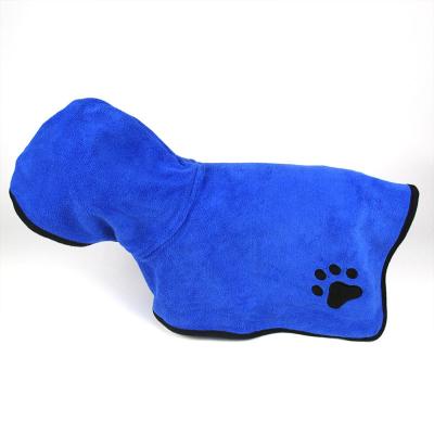 China Viable Microfiber Cloth Pet Dog Towels Soft Absorbing Cleaning Towel Dog Bathrobe for sale