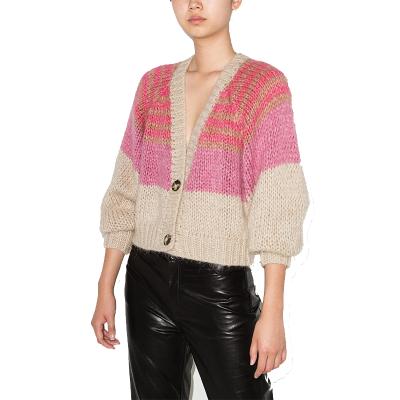 China New Autumn Winter Long Neck Sweater Manufacturer Anti-wrinkle Women Knitted Sweater Wrap Cardigan for sale