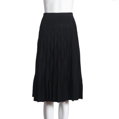 China Factory Custom Made Breathable Black Mid Length Simple Spring Women's Casual Skirt for sale