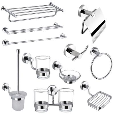 China Sustainable Bathroom Accessories Complete Towel Rack Hook Toothbrush Set Toilet Brush Holder for sale