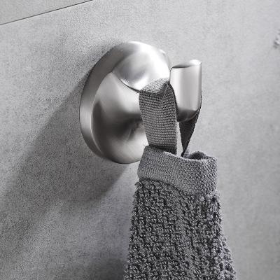 China CLASSIC Nickel Brushed Stainless Steel Robe Hook Towel Hook Wall Mount Square Towel Robe Coat Door Hanger for sale