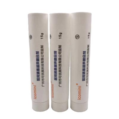 China Medicine Supply 15G White Medical Sterilizing Agent Of Plastic Gel Coupling Tube Packaging for sale