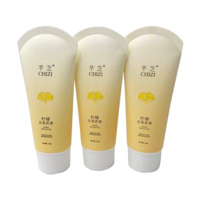 China Custom Eco Friendly Skin Care Cosmetic Packaging Produce 100ml Lemon Exfoliating Detergent Facial Tube Cosmetic Tube Packaging for sale