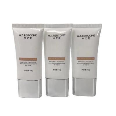 China China Cosmetic Wholesale White Oval 40G Screen Printing BB Cream Packaging Tube Cosmetics Tube for sale