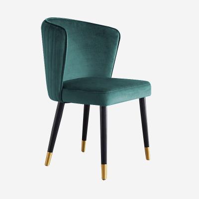 China Yiwu Removable Modern Luxury Nordic Style Cover PU Backrest Restaurant Hotel Bedroom Armchair Solid Leather Unique Home Dining Chair for sale