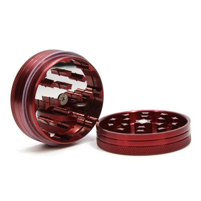 China 2 Layer Tobacco Herb Grinder Tobacco Grinder Aluminum Alloy Custom Logo for sale