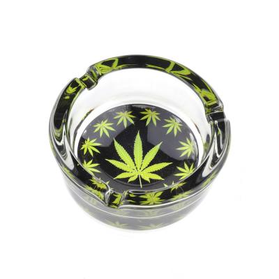 China Easy Smoking Grinderstar Models Accessories TA-054 Cigarette Smoking Clear Glass Ashtray For Smoking for sale