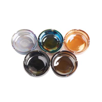 China Wholesale Easy Smoking Transparent Pure Clear Tobacco Small Round Glass Ashtray For Cigarette for sale