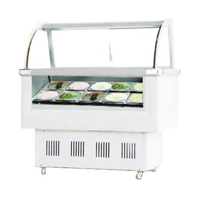 China Single-temperature Wholesale Commerical Ice Cream Showcase Display Freezer 8 Trays With Large Capacity for sale