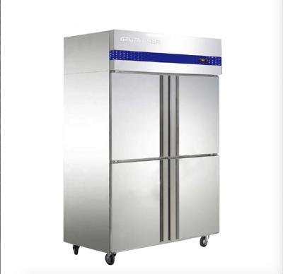 China Modern Custom Stainless Steel Kitchen Vertical Air Cooled Four Door Refrigerated Upright Freezer Upright Freezer for sale