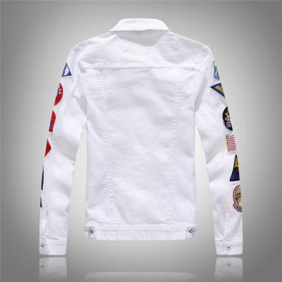 China 9038 Viable Jean Jacket Jean Jacket Winter Fashion White Denim Jacket for sale