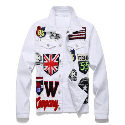 China 9078 viable embroidered Jean Jacket Boy, denim jacket with patches for sale