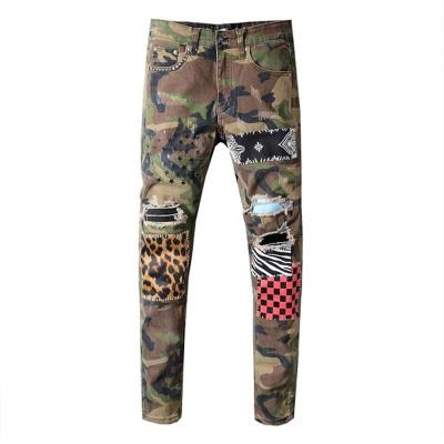 China Stylish Custom Made Color Fade Proof YUEGE Men's Stylish Colorful Printed Jean Popular Pants for sale