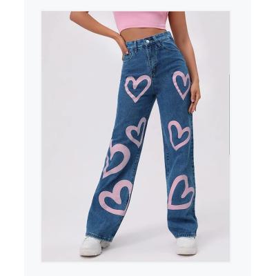 China Wholesale Fade Proof Blue Color Jeans Cotton Denim Pants Female Patchwork And High Waisted Women Jeans Trousers for sale