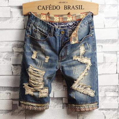 China High Quality QUICK DRY Hip Hop Mens Stretch Denim Shorts Summer Jean Shorts For Men Denim Shorts for sale