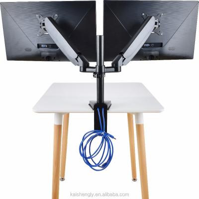 China Desktop Dual Monitor Mounts Monitor Arms Stand Support , Full Motion Swivel Shock Absorber For 10