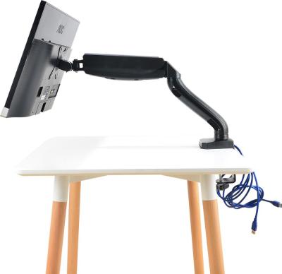 China Portable Full Motion Monitor Desk Mount Single Arm For 10