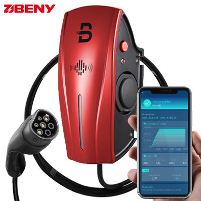 China BENY 7kw wallbox wifi 1phase ev home charging station 7kw ac ev charging station ev car for sale