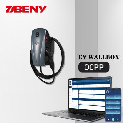 China BENY ocpp EV Charger Plug EV Charger station 32A AC EV Wallbox with Type2 Plug with 5m cable for sale