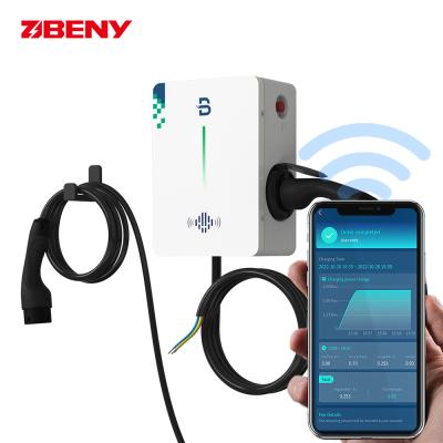 China BENY level 2 charger 32A ev home hybrid car Wallbox 7kw white Charging station  1-phase 230V car electric charging station for sale