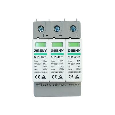 China 3P 1000vdc Type 2 Surge Protect Device (SPD) Zxa10 C320 T2 Surge Protection Device Ac Type 3 Roland Spd 30 4~25 Square Mm 1000V for sale