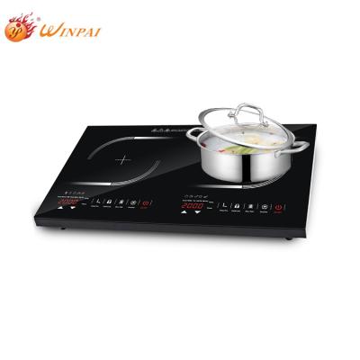 China Hotel Two Burner Built In Cooker Induction Stove Electric Cooker Double Ceramic Induction Cooker for sale