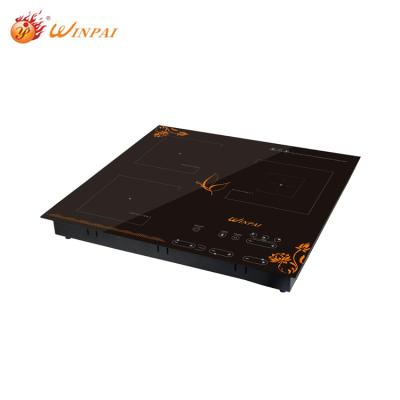 China Hotel New Hotpot Style 3 Burner Induction Hob Embedded Touch Control Electric Induction Cooker for sale