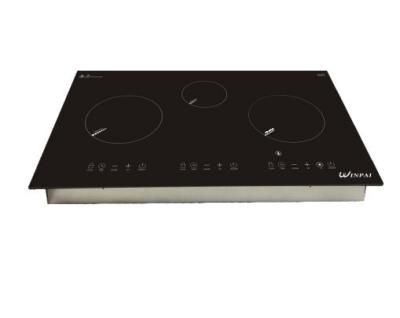 China High Efficiency Built In 3 Induction Cooktop Hot Dish Infrared Induction Cooker With Appliance Spare Parts for sale