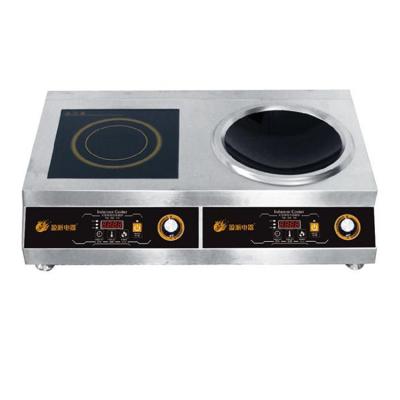 China Commercial Hotel Electric Induction Cooker Double Cooking Zones 5000w+3500w Used For Restaurant Kitchen for sale