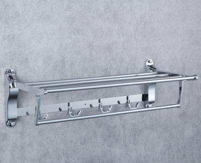 China Bath Fittings Modern Wall Mounted Stainless Steel Bathroom Towel Racks With Hooks for sale