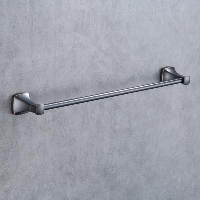 China GLOBE Bathroom Accessories Stainless Steel Modern Black Single Towel Rail Rack Wall Mounted Towel Racks for sale