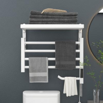 China Newest Design Stainless Steel 2023 Modern 5 Year Warranty White Bathroom Electric Heater Clothes Drying Heated Towel Rail for sale