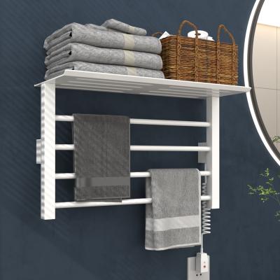 China Modern Bathroom High Quality Adjustable Temperature Stainless Steel Heating Electric Towel Rack Heated Rail Intelligence Towel Warmer for sale