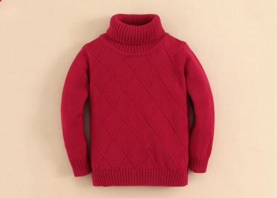 Κίνα Turtle Neck Girls Knit Pullover Sweater Diamond Check Design kid Clothes προς πώληση