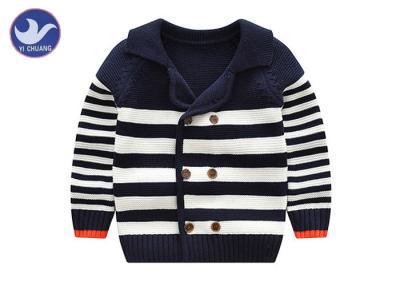 Cina Il bordo adattato di colore di contrasto delle bande del cappotto del maglione dei bambini dei ragazzi del collare Outwear in vendita