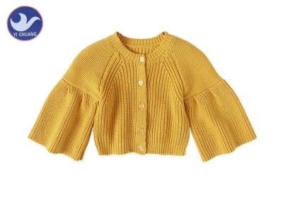 China Half Cardigan Knitted Girls Cardigan Sweaters Short Body Drop Shoulder Loose Sleeves for sale