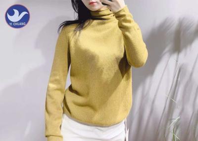 China Women Cashmere Sweater Turtle Neck Roll Edge Winter Knitwear for sale