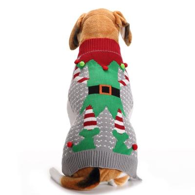 China Schoßhund-Strickjacken-Weihnachtskleidung mit Plüsch-Bällen Teddy Golden Retriever Doggie Sweater zu verkaufen